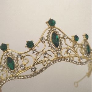 Emerald and Clear Sparkly Stone Princess Garden Fairy Tiara NEW